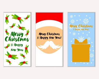 Mutlu Noeller ve mutlu yeni yıl tebrik kartları  