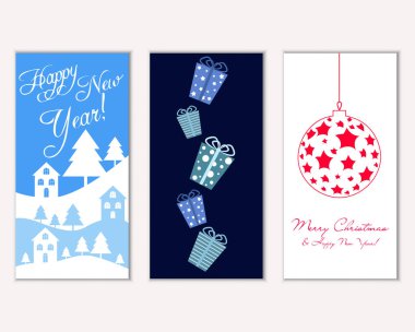 Mutlu Noeller ve mutlu yeni yıl tebrik kartları    