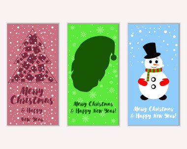 Mutlu Noeller ve mutlu yeni yıl tebrik kartları  