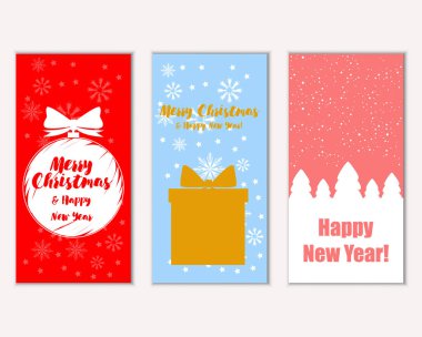 Mutlu Noeller ve mutlu yeni yıl tebrik kartları  