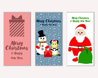Mutlu Noeller ve mutlu yeni yıl tebrik kartları   