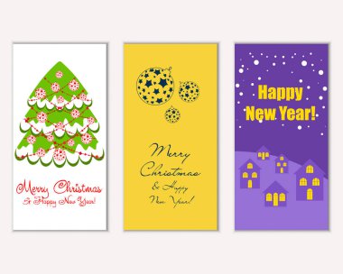 Mutlu Noeller ve mutlu yeni yıl tebrik kartları   