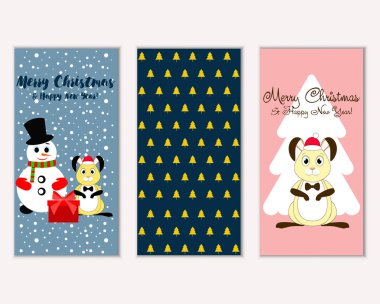 Mutlu Noeller ve mutlu yeni yıl tebrik kartları   