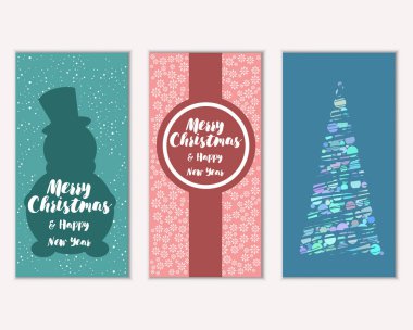 Mutlu Noeller ve mutlu yeni yıl tebrik kartları  