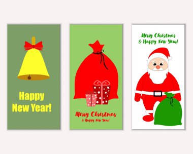 Mutlu Noeller ve mutlu yeni yıl tebrik kartları  