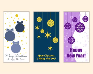 Mutlu Noeller ve mutlu yeni yıl tebrik kartları  