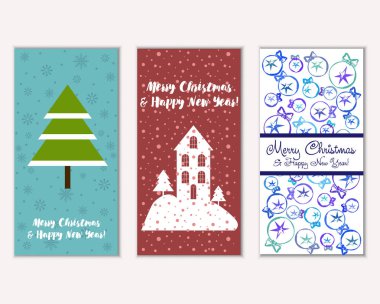 Mutlu Noeller ve mutlu yeni yıl tebrik kartları   
