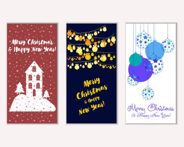 Mutlu Noeller ve mutlu yeni yıl tebrik kartları    