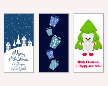 Mutlu Noeller ve mutlu yeni yıl tebrik kartları   