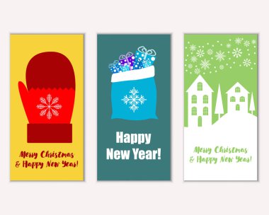 Mutlu Noeller ve mutlu yeni yıl tebrik kartları   