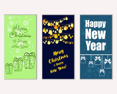 Mutlu Noeller ve mutlu yeni yıl tebrik kartları   