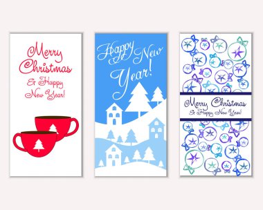 Mutlu Noeller ve mutlu yeni yıl tebrik kartları   