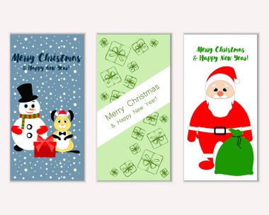Mutlu Noeller ve mutlu yeni yıl tebrik kartları   