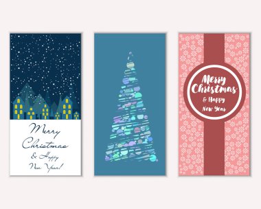 Mutlu Noeller ve mutlu yeni yıl tebrik kartları  