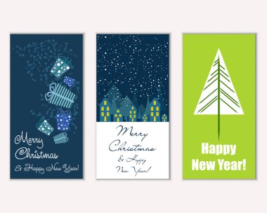 Mutlu Noeller ve mutlu yeni yıl tebrik kartları  