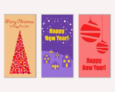 Mutlu Noeller ve mutlu yeni yıl tebrik kartları   