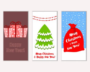 Mutlu Noeller ve mutlu yeni yıl tebrik kartları   