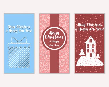 Mutlu Noeller ve mutlu yeni yıl tebrik kartları  