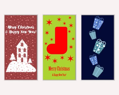 Mutlu Noeller ve mutlu yeni yıl tebrik kartları   