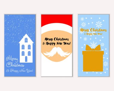 Mutlu Noeller ve mutlu yeni yıl tebrik kartları  