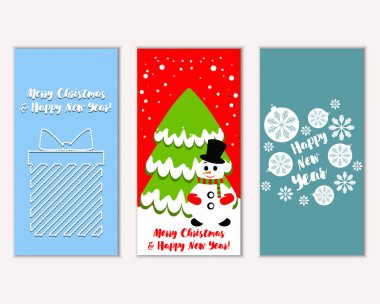 Mutlu Noeller ve mutlu yeni yıl tebrik kartları  
