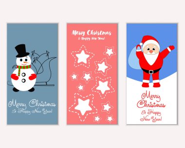 Mutlu Noeller ve mutlu yeni yıl tebrik kartları   