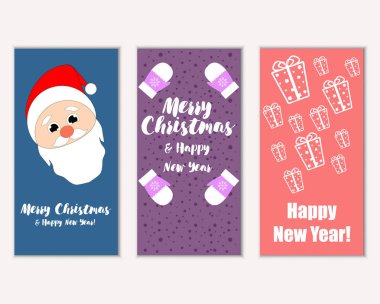 Mutlu Noeller ve mutlu yeni yıl tebrik kartları    