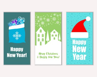 Mutlu Noeller ve mutlu yeni yıl tebrik kartları   