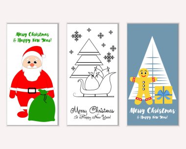 Mutlu Noeller ve mutlu yeni yıl tebrik kartları   
