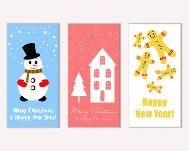 Mutlu Noeller ve mutlu yeni yıl tebrik kartları   