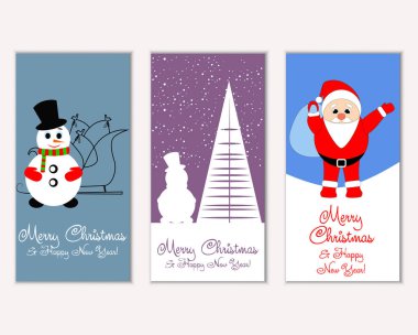 Mutlu Noeller ve mutlu yeni yıl tebrik kartları   