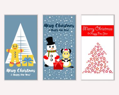 Mutlu Noeller ve mutlu yeni yıl tebrik kartları   