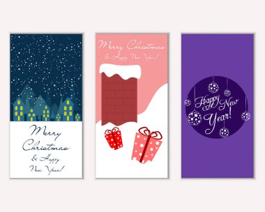 Mutlu Noeller ve mutlu yeni yıl tebrik kartları  