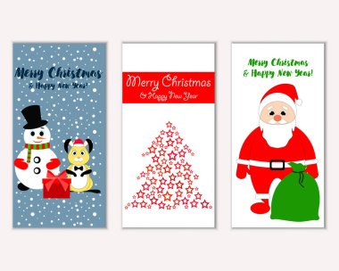 Mutlu Noeller ve mutlu yeni yıl tebrik kartları   