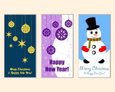 Mutlu Noeller ve mutlu yeni yıl tebrik kartları  