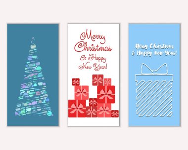 Mutlu Noeller ve mutlu yeni yıl tebrik kartları  