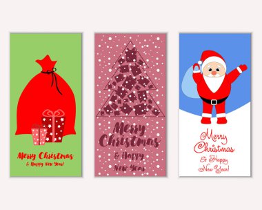 Mutlu Noeller ve mutlu yeni yıl tebrik kartları  