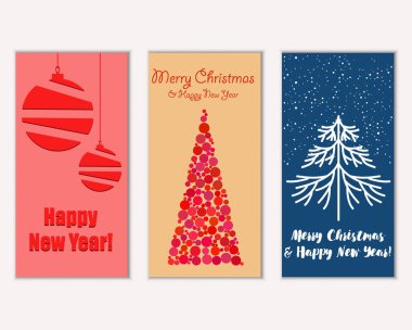 Mutlu Noeller ve mutlu yeni yıl tebrik kartları   