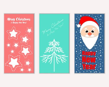 Mutlu Noeller ve mutlu yeni yıl tebrik kartları   