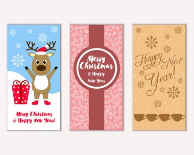 Mutlu Noeller ve mutlu yeni yıl tebrik kartları   