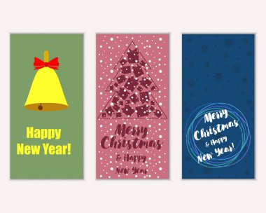 Mutlu Noeller ve mutlu yeni yıl tebrik kartları  