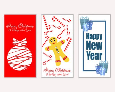Mutlu Noeller ve mutlu yeni yıl tebrik kartları   