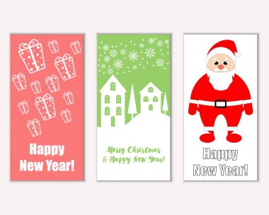 Mutlu Noeller ve mutlu yeni yıl tebrik kartları   