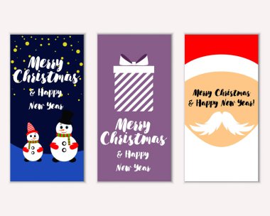 Mutlu Noeller ve mutlu yeni yıl tebrik kartları  