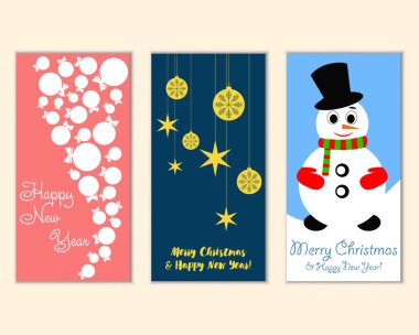 Mutlu Noeller ve mutlu yeni yıl tebrik kartları  