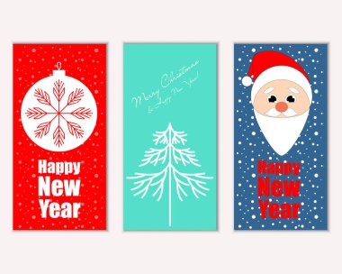 Mutlu Noeller ve mutlu yeni yıl tebrik kartları   