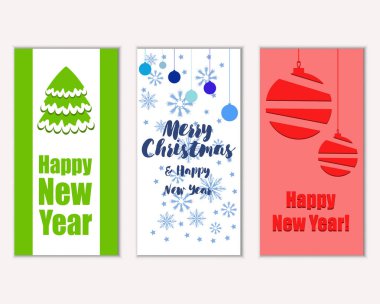 Mutlu Noeller ve mutlu yeni yıl tebrik kartları   