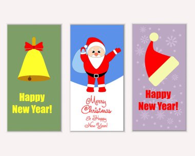 Mutlu Noeller ve mutlu yeni yıl tebrik kartları  
