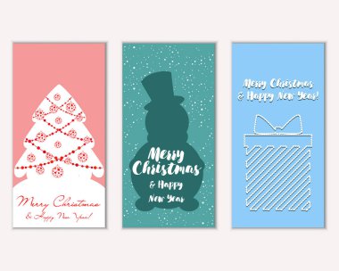 Mutlu Noeller ve mutlu yeni yıl tebrik kartları  