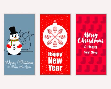 Mutlu Noeller ve mutlu yeni yıl tebrik kartları   